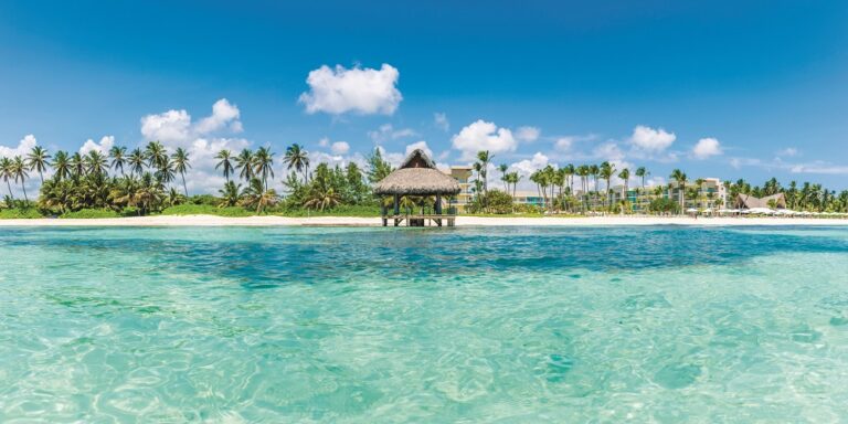 Beach hut on a tropical beach, Punta Cana
