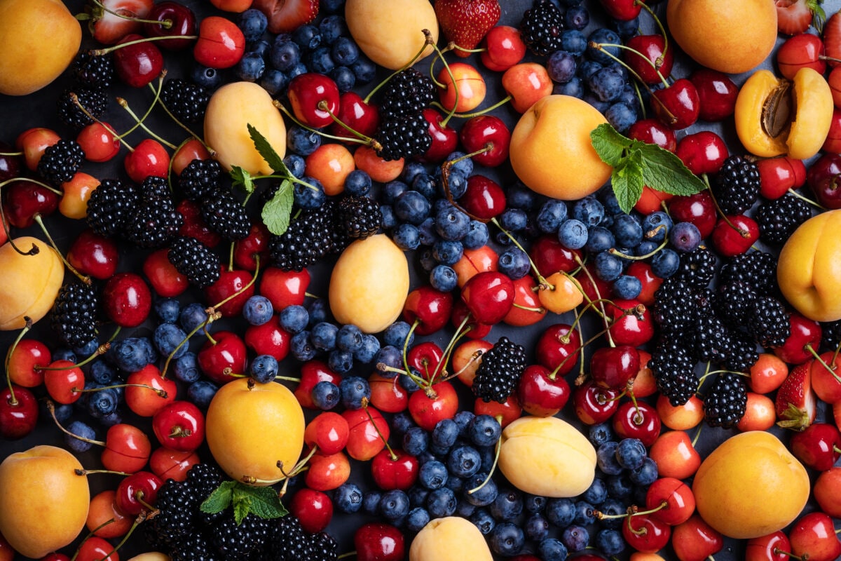 Fresh summer berry fruit colorful background