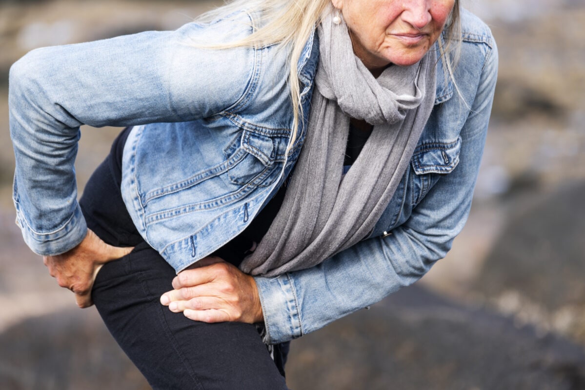 An active mature woman with hip pain