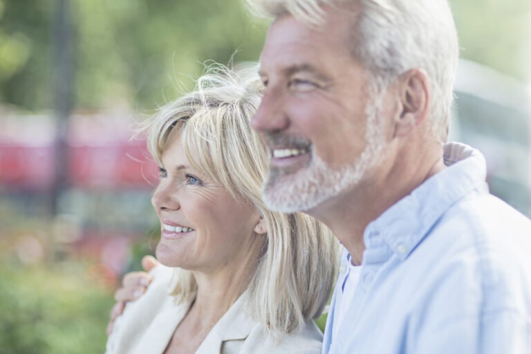 Mature couple smiling