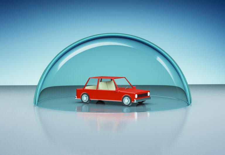 red car under dome