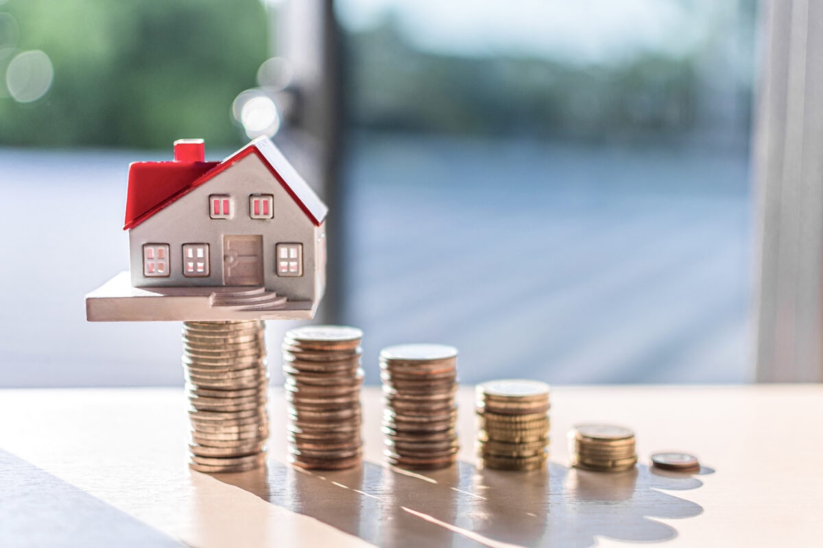 Home concept, Home savings, Selling home, Money and house, Business and finance concept Money and House