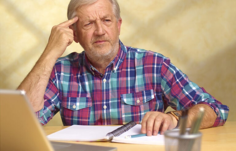 Senior man cant remember