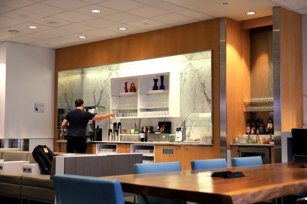 Inside Delta Sky Club lounge at LAX Airport Terminal 2.