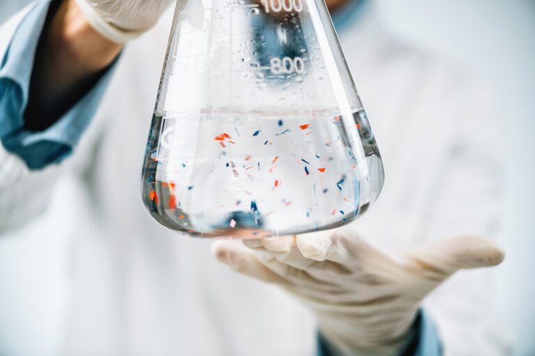 Microplastics research, conceptual image